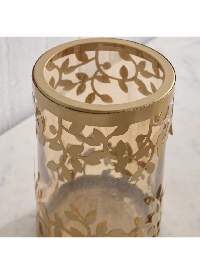 Home Box Metal Leaf Hurricane Candleholder for Home Decor - Image 3